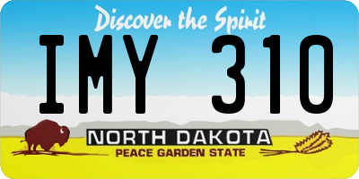 ND license plate IMY310