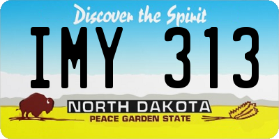 ND license plate IMY313