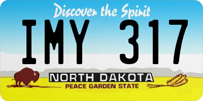 ND license plate IMY317