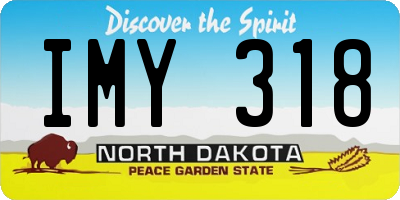 ND license plate IMY318