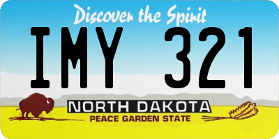 ND license plate IMY321