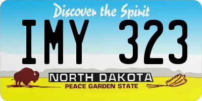 ND license plate IMY323