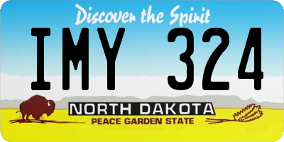 ND license plate IMY324