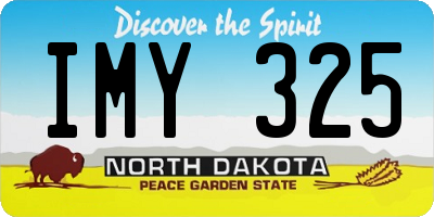ND license plate IMY325