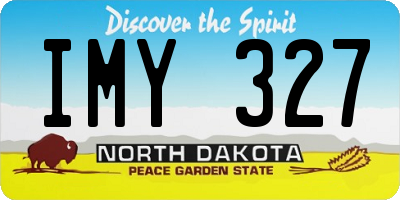ND license plate IMY327