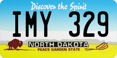 ND license plate IMY329