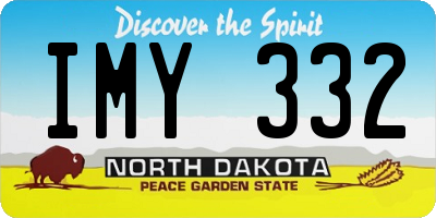 ND license plate IMY332