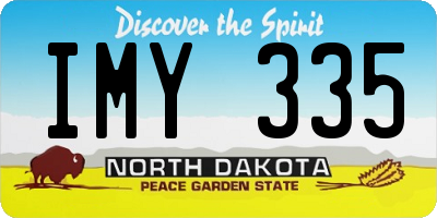 ND license plate IMY335
