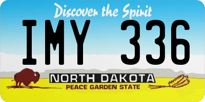 ND license plate IMY336