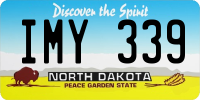ND license plate IMY339