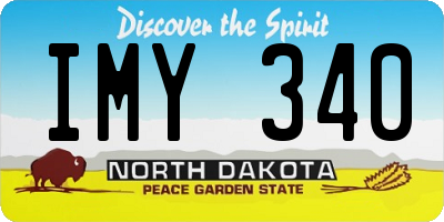 ND license plate IMY340