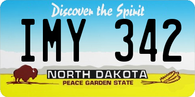 ND license plate IMY342