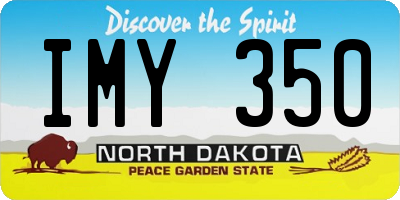 ND license plate IMY350