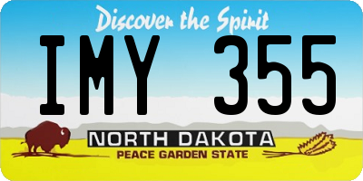 ND license plate IMY355
