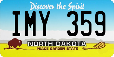 ND license plate IMY359
