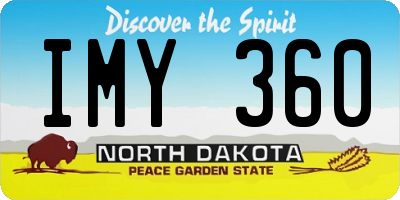 ND license plate IMY360