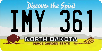 ND license plate IMY361