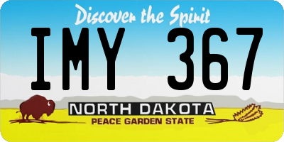 ND license plate IMY367