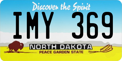 ND license plate IMY369