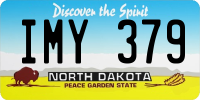ND license plate IMY379