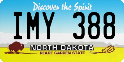 ND license plate IMY388