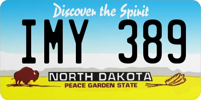 ND license plate IMY389