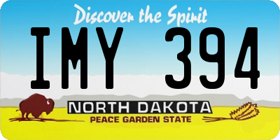ND license plate IMY394