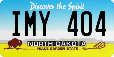 ND license plate IMY404