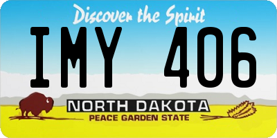 ND license plate IMY406