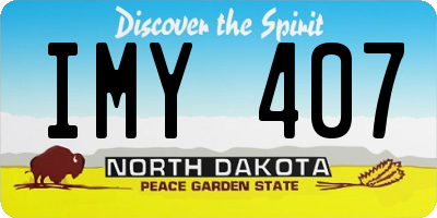 ND license plate IMY407