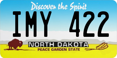 ND license plate IMY422