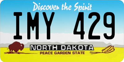 ND license plate IMY429