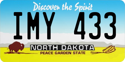 ND license plate IMY433