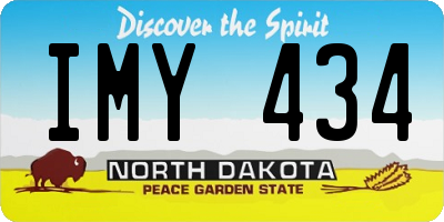 ND license plate IMY434