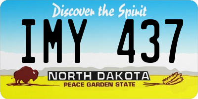 ND license plate IMY437