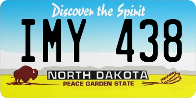ND license plate IMY438
