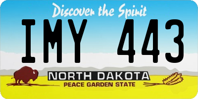 ND license plate IMY443