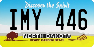 ND license plate IMY446