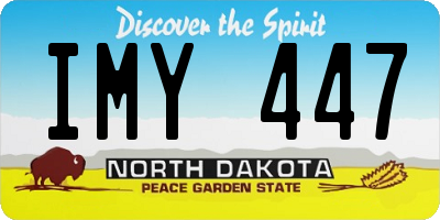 ND license plate IMY447