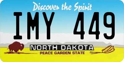 ND license plate IMY449