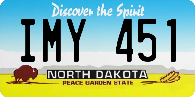 ND license plate IMY451