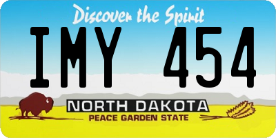 ND license plate IMY454