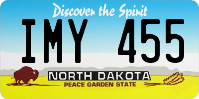 ND license plate IMY455