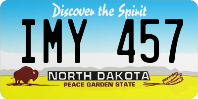ND license plate IMY457