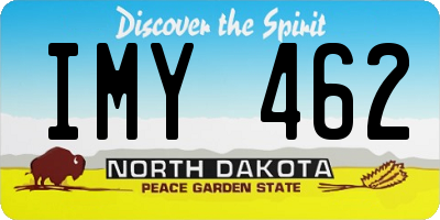 ND license plate IMY462