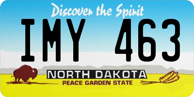 ND license plate IMY463