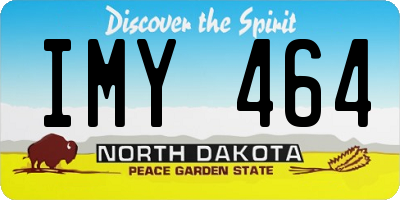 ND license plate IMY464