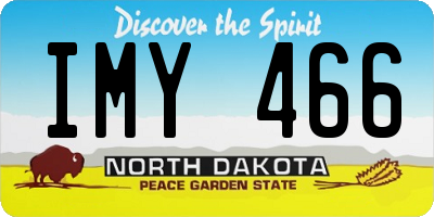 ND license plate IMY466