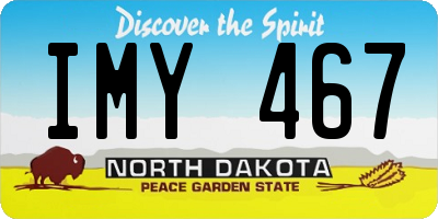 ND license plate IMY467