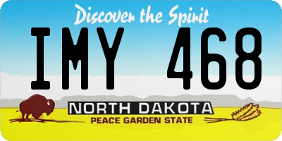 ND license plate IMY468